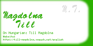 magdolna till business card